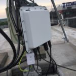 De gateway in de mast geplaatst